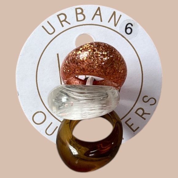 NWT Urban Outfitters Women's Lots of 3 Necklace, Rings, Earrings Jewelry - Picture 5 of 7